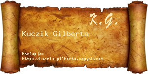 Kuczik Gilberta névjegykártya